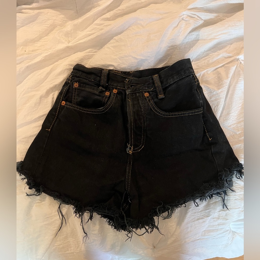 Black Denim Levi’s Shorts